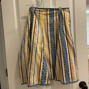 Fit and Flare Patterned BODEN 14L cotton midi skirt